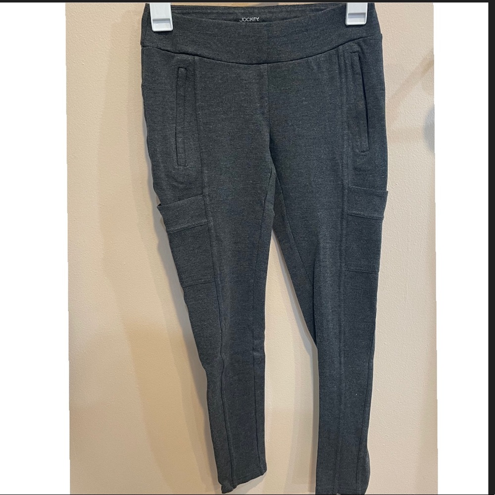 Jockey Grey Workout Multi-Pocket Leggings